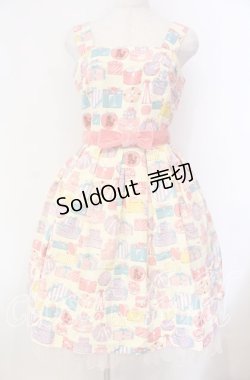 画像1: Emily Temple cute / プレゼントBOXノースリーブワンピース  アイボリー O-25-11-08-016-ET-OP-IG-OS