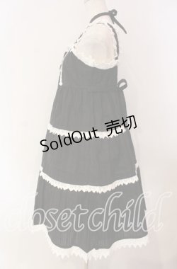 画像3: BABY,THE STARS SHINE BRIGHT / からみ3段ティアードジャンパースカート  クロ×シロ O-25-11-08-019-BA-OP-IG-OS