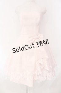 JESUS DIAMANTE / ギンガムダンスベアワンピース 38 ピンク O-25-11-08-020-JE-OP-IG-OS