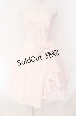 画像1: JESUS DIAMANTE / ギンガムダンスベアワンピース 38 ピンク O-25-11-08-020-JE-OP-IG-OS