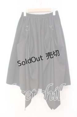 画像1: Deorart / アジャスター付き 変形ユニセックス スカート  ブラック O-25-11-10-036-PU-SK-IG-OS