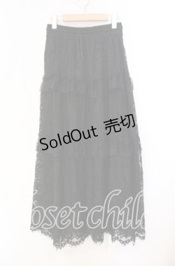 画像1: DARK IN LOVE / Gothic ruffle lace long skirt スカート F ブラック O-25-11-10-038-PU-SK-IG-OS