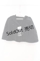 MIHO MATSUDA / フード付きレースケープ  ブラック O-25-11-10-039-GO-TO-OW-OS