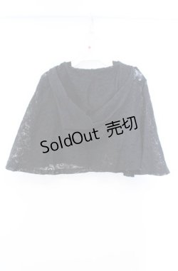 画像3: MIHO MATSUDA / フード付きレースケープ  ブラック O-25-11-10-039-GO-TO-OW-OS