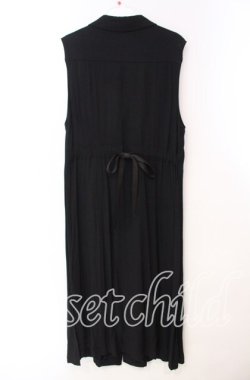 画像3: ALGONQUINS / ジャガード切り替えロングジレ F ブラック O-25-11-10-040-AL-TO-OW-OS