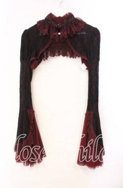 画像1: abilletage / Noirレースボレロ  ワイン×ブラック O-25-11-10-041-GO-TO-OW-OS