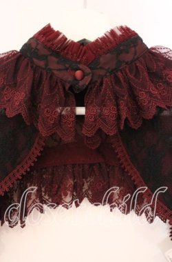 画像2: abilletage / Noirレースボレロ  ワイン×ブラック O-25-11-10-041-GO-TO-OW-OS