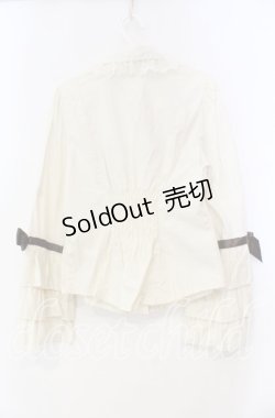 画像3: ALICE and the PIRATES / Milky Rail Train ヨハンリボンブラウス  生成り×ブラウン O-25-11-10-042-PA-BL-IG-OS