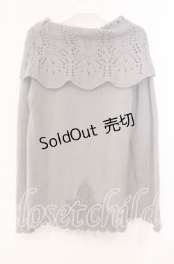 画像3: axes femme / パール配色ニット  グレー O-25-11-10-043-AX-TO-IG-OS