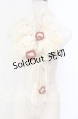 PINK HOUSE / フラワーモチーフモヘアティペット  シロ O-25-11-10-007-LO-ZA-IG-OS