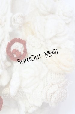 画像2: PINK HOUSE / フラワーモチーフモヘアティペット  シロ O-25-11-10-007-LO-ZA-IG-OS