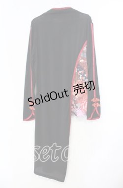 画像4: Qutie Frash / 和柄チャイナカットソー  レッド×ブラック O-25-11-10-050-QU-TO-IG-OS