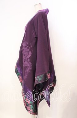 画像4: Qutie Frash / アシメ着物カーデ  パープル O-25-11-10-052-QU-JA-IG-OS