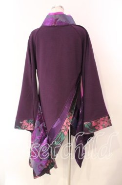 画像5: Qutie Frash / アシメ着物カーデ  パープル O-25-11-10-052-QU-JA-IG-OS