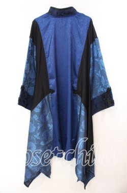 画像4: Qutie Frash / 着物チャイナチュニック  ブルー O-25-11-10-055-QU-TO-IG-OS