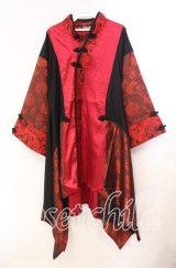 Qutie Frash / 着物チャイナチュニック  レッド O-25-11-10-056-QU-TO-IG-OS