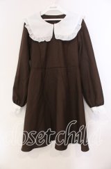 Amavel / ロゴリボンセーラーワンピース  ブラウン O-25-11-10-060-CA-OP-IG-OS