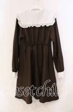 画像2: Amavel / ロゴリボンセーラーワンピース  ブラウン O-25-11-10-060-CA-OP-IG-OS