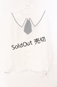 Amavel / 2025年福袋 ブラウス  オフ×ネイビー O-25-11-10-063-CA-BL-IG-OS