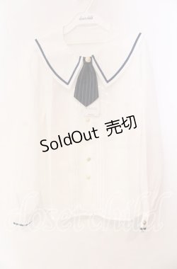 画像1: Amavel / 2025年福袋 ブラウス  オフ×ネイビー O-25-11-10-063-CA-BL-IG-OS