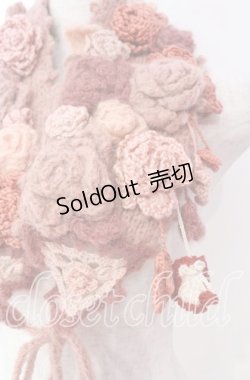 画像2: PINK HOUSE / フラワーモチーフモヘアティペット  ピンク O-25-11-10-010-LO-ZA-IG-OS