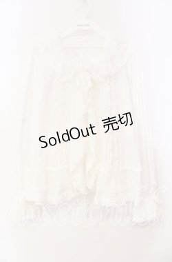 画像1: PINK HOUSE / ローズレース使いローンフリルブラウス  シロ O-25-11-10-064-LO-BL-IG-OS