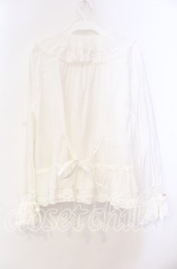 画像5: PINK HOUSE / ローズレース使いローンフリルブラウス  シロ O-25-11-10-064-LO-BL-IG-OS
