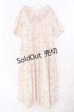 画像1: PINK HOUSE / ブロッサムローズプリントワンピース  ピンク O-25-11-10-066-LO-OP-IG-OS