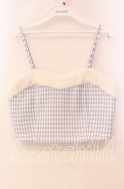 画像1: Ank Rouge / エコファーギンガムビスチェ M サックス O-25-11-10-067-CA-TO-OW-OS