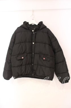 画像1: DearMyLove / 選べるデザイン中綿ハートブルゾン LL〜3L クロ O-25-11-10-068-EL-CO-OW-OS