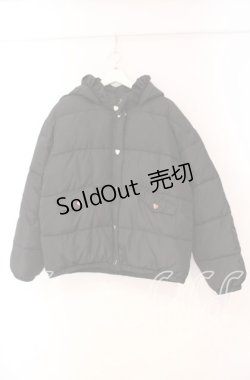 画像1: DearMyLove / 選べるデザイン中綿ハートブルゾン LL〜3L クロ O-25-11-10-068-EL-CO-OW-OS