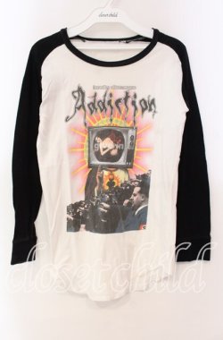 画像1: STIGMATA / Addictuonプリントラグラン XS ホワイト×ブラック O-25-11-10-071-GO-TO-OW-OS