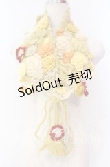 PINK HOUSE / フラワーモチーフモヘアティペット  イエロー O-25-11-10-012-LO-ZA-IG-OS