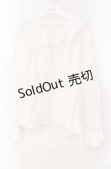 PINK HOUSE / ピコレース使い丸襟プルブラウス  シロ O-25-11-10-073-LO-BL-OW-OS