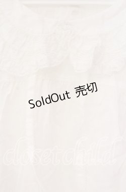 画像2: PINK HOUSE / ピコレース使い丸襟プルブラウス  シロ O-25-11-10-073-LO-BL-OW-OS