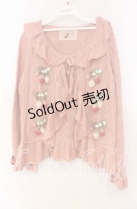 PINK HOUSE / メリーストロベリーモチーフ使いカーディガン  ストロベリー O-25-11-10-074-LO-TO-OW-OS