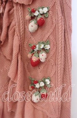 画像2: PINK HOUSE / メリーストロベリーモチーフ使いカーディガン  ストロベリー O-25-11-10-074-LO-TO-OW-OS
