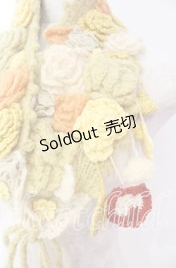 画像2: PINK HOUSE / フラワーモチーフモヘアティペット  イエロー O-25-11-10-012-LO-ZA-IG-OS