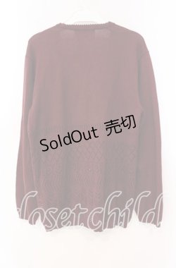 画像3: PINK HOUSE / ロゴリボン使いくまちゃんカーディガン  ワイン O-25-11-10-075-LO-TO-OW-OS