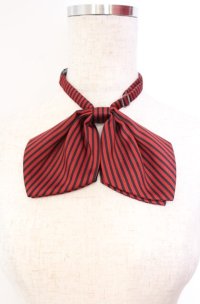 BPN / ストライプリボンタイ  ブラック×レッド O-25-11-10-013-GO-ZA-IG-OS