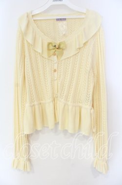 画像1: axes femme kawaii / プチローズニットカーデ  アイボリー O-25-11-10-080-AX-TO-IG-OS