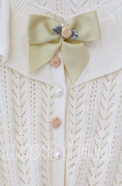 画像2: axes femme kawaii / プチローズニットカーデ  アイボリー O-25-11-10-080-AX-TO-IG-OS