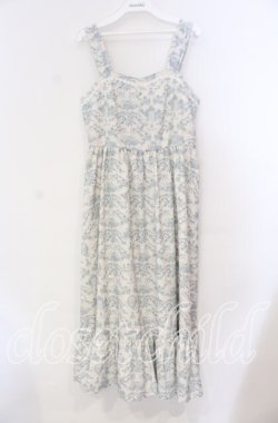 画像1: m petit by misako / MSKトワルドジュイジャンパースカート Ｍ オフ×サックス系 O-25-11-10-081-LO-SK-IG-OS