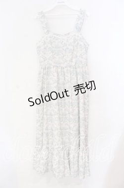 画像1: m petit by misako / MSKトワルドジュイジャンパースカート Ｍ オフ×サックス系 O-25-11-10-081-LO-SK-IG-OS