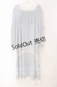 FLC / レースワンピース（星名桜子） Ｍ サックス O-25-11-10-083-LO-OP-IG-ZT1117M