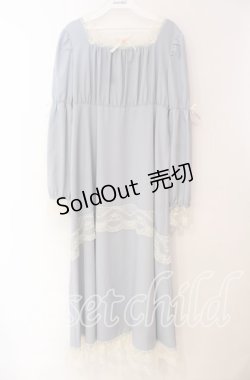 画像1: FLC / レースワンピース（星名桜子） Ｍ サックス O-25-11-10-083-LO-OP-IG-ZT1117M