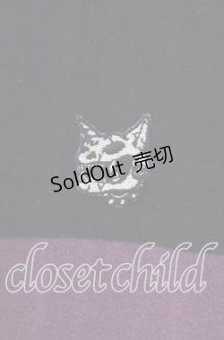 画像2: HELL CAT PUNKS / ワッペンボーダータンクトップ  ブラック×パープル O-25-11-10-084-PU-TO-IG-OS