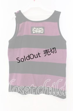 画像3: HELL CAT PUNKS / ワッペンボーダータンクトップ  ブラック×パープル O-25-11-10-084-PU-TO-IG-OS