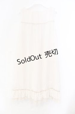 画像3: axes femme / スカラップ刺繍シフォンプリーツワンピース  アイボリー O-25-11-10-086-AX-OP-IG-OS