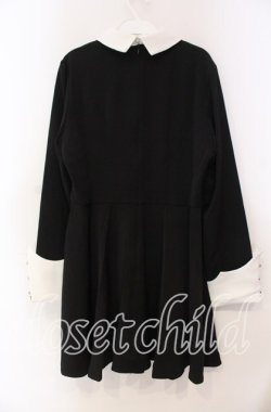 画像4: DARK IN LOVE / Gothic princess contrast ruffle neck dress　ドレス L ブラック×ホワイト O-25-11-10-087-PU-OP-IG-OS